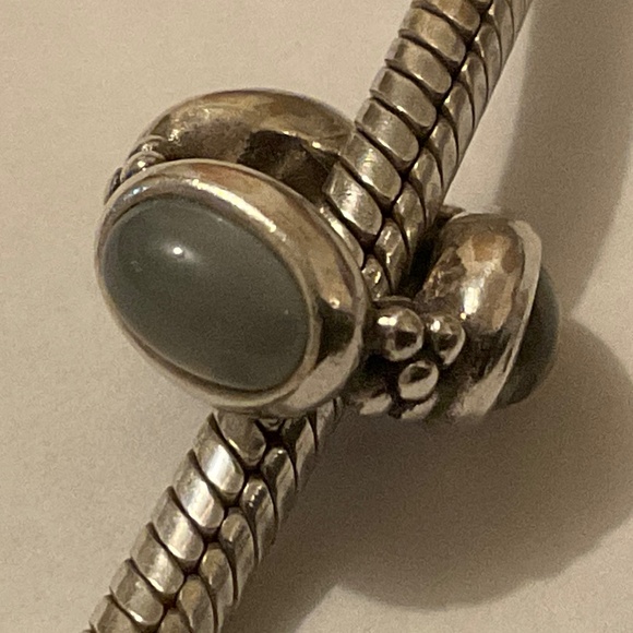 Pandora moonstone cabochon spacer three sided - Picture 2 of 5